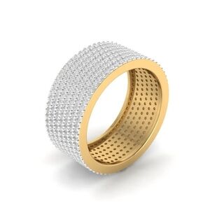 Stainless steel sling iced out ring size 7
